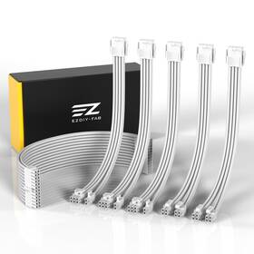 Ezdiy-fab Ezdpi154-8 Psu Cable Extension Sleeved Custom Mod Gpu Pc Power Supply Soft Nylon Braided