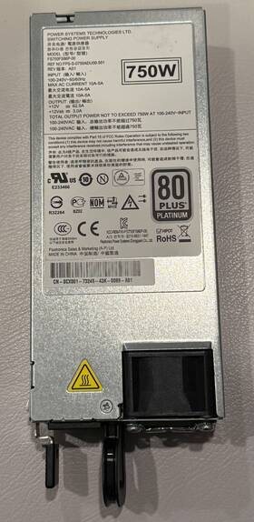 Flextronics Fs750fs86p-00 750w 80 Plus Platinum Switching Power Supply P/n
