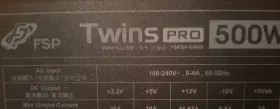 500w-t Fsp Twins Pro 500w 1 Atx Redundant Power Supply Hot-swappable 80 Gold Psu