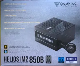 M2-850b Gamdias Helios M2 850b 850w 80 Plus Silver Atx Modular Power Supply