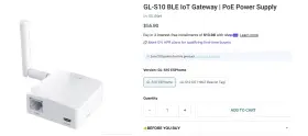 Gl-s10 Gl.inet Bluetooth Iot Gateway Poe Power Supply