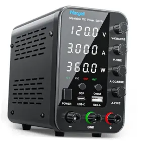 Hps1203 Hangell Dc Power Supply Variable 120v 3a Bench With Encoder Coarse &