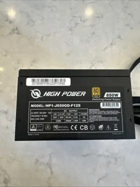 Hp-j650gd-f12s High Power 650w Atx Supply 80 Gold Certified