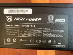 Hpl-1000br-f14s High Power Hpl1000brf14s Atx 1000w Switching Supply