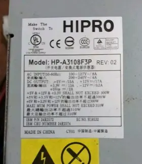 Supplyhipromodelhpa31083f3p Hipro Power Supply Modelhp-a31083f3p