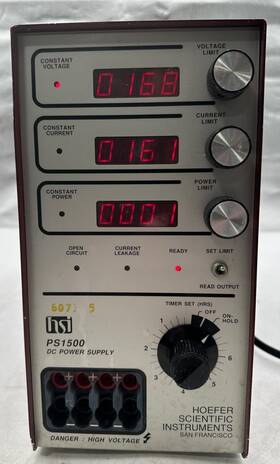 Hoefner Scientific Instruments Ps1500 Hsi 115v Dc Power Supply