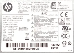 759766-001 Hp 849646001 849646-001 Envy 750 Series 300w Model Ps-6301-07 Power Supply