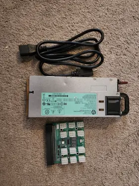 Hstns-pl42 Hp Hstnspl42 1200w Psu Model And Breakout Board Great For Mining