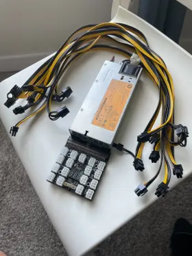 17-breakout Hp Htsnspl18 750w Psu Power Supply Board 16x Pci-e Cables - Crypto Mining