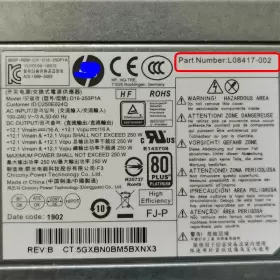 901760-002 Hp L08417-002 D16-250p1a Power Supply 250w