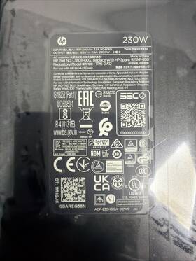 Hp L38011001 Genuine L38011-001 Model Tpn-la10 Laptop Charger