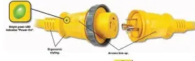 Hubbell 783585310848 Wiring Hbl61cm03led 30 Amp 25 Foot Cordset With Led