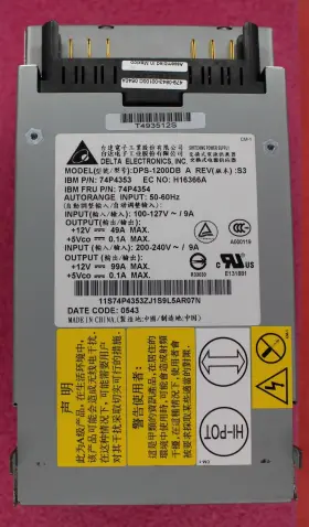 74p4354 Ibm - 1200w Pfc Power Supply 8870