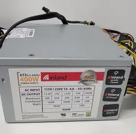 Atxils-400r2 Inland Atxils400r2 400w Silver Series Power Supply Desktop Psu Atx Standard