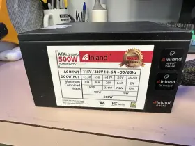Ilg-500r2 Inland Ilg500r2 Gold Series 500 Watt Atx Power Supply