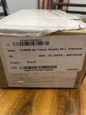 Intel Fcxx2100crps 2100w Ac Power Supply Brand New Never Used