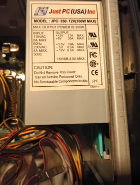 Jpc-350-12v Just Pc 350w 20pin Atx Power Supply