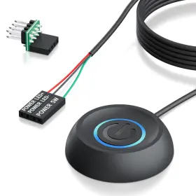 Kg-a118 Lhkluk Pc Power Button With 118 Inch Cable - Desktop Computer External On/off Switch Led
