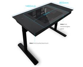Lian Li Dk07x - Dk07 Standing Desk Tempered Glass Panel Replacement Only