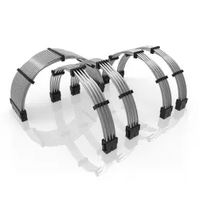 Pwr-extmod-rz-mtsv30 Linkup 30cm Psu Pc Power Extension Cable Metallic Sleeved Silicone Coated Soft And F