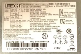 Ps-6301-18a5 Lite-on Dc.3001b.005 Dc.3001b.003 - Acer Aspire Tc 885 Liteon 300w Power Supply