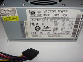 Macron Mpt350d Power 350w Switching Desktop Supply- Mpt-350d