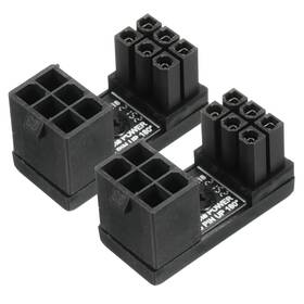 Meccanixity Mea231114ee000015 Atx 6 Pin Female To 6pin Male 180 Degree Angled Power Adapter For Desktops Gr