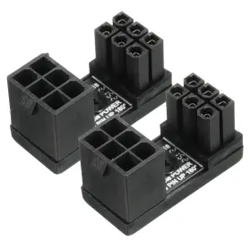 Mea231114ee000015 Meccanixity Atx 6 Pin Female To 6pin Male 180 Degree Angled Power Adapter For Desktops Gr