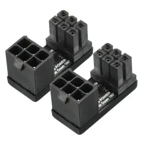 Mea231114ee000016 Meccanixity Atx 6 Pin Female To 6pin Male 180 Angled Power Adapter Graphics Cards 2pcs