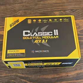 Hp10850gd-e12f Micronics Classic Ii Gold Atx 3.1 850w Full Modular Psu Pcie 5.1 Black