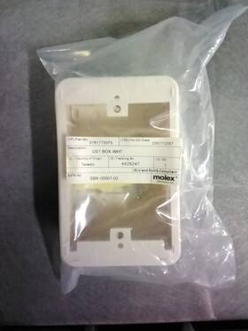 Molex Sbx0000102 Us1 Box-wht Surface Mount Box Single Gang White New Sealed