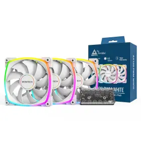 Ax120-3in1-w Montech Ax 120mm - Pwm Fan Silent Performance High Speed 1600pwm High-end
