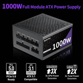 Musetex 897147580412 Pc Power Supply 1000w Full Modular Atx 3.1 And Pcie 5.0 Gami