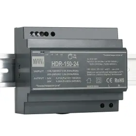 Hdr-150-24 Nvvv 728171187336 Ultra Slim Step-shape Din Rail Power Supply 24volt 5.31amp 127.4watt