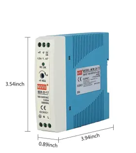 Mdr-20-12 Nvvv 784728183534 Ac To Dc Din-rail Power Supply 12v 1.67 Amp 20w