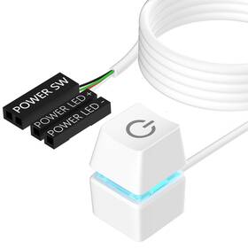 Oddtone Odps-01w Pc Switch Button Desktop Computer Power Supply Control Adapter Cabl