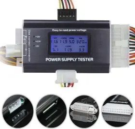 Optimal Shop 701413638131 20 4 Pin Lcd Computer Power Supply Tester For Sata Ide Hdd Atx Itx Byi