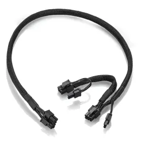 Owltree 782896551049 Braided Atx Psu 8 Pin Male To Dual 6 2 Pcie Gpu Power