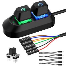 Owltree Bt292 Pc Power Button Desktop Switch Splitter On Off Reset Sw Hdd Led External P