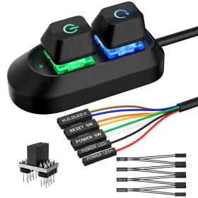 Bt292 Owltree Pc Power Button Desktop Switch Splitter On Off Reset Sw Hdd Led External P