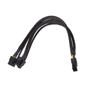 Phobya 049469147815 Y-cable 8-pin To 2x 6 2pin Plug 30cm Sleeved Black