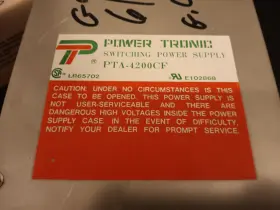 Pta-4200cf Power Tronic Computer Supply External Red Switch 220watt