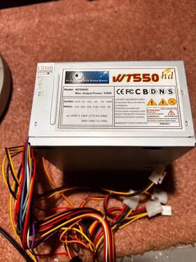 Powerman Wt550hd Atx Power Supply 550w 20 Pin Molex Floppy Silver