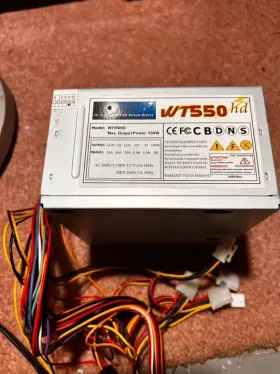 Wt550hd Powerman Atx Power Supply 550w 20 Pin Molex Floppy Silver