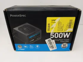 Ps500wf Powerspec 618996740147 500w 80 Plus Certified Fixed Cable Atx Power Supply