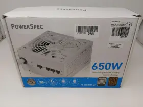 Powerspec 618996747016 650w Power Supply Semi Modular 80 Bronze Atx Gaming Pc White Edition