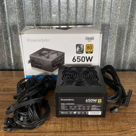 Gpw650sgm Powerspec Cw 650 Watt 80 Plus Gold Atx Semi-modular Power Supply