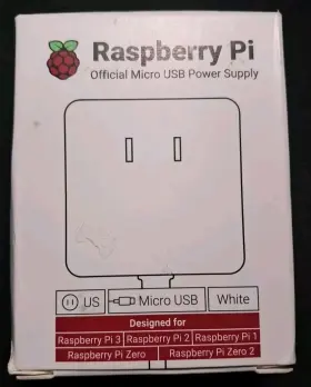 Raspberry Pi 765756931236 Official Power Supply Adapter Micro Usb 5.1v 2.5a Usplug White Nib