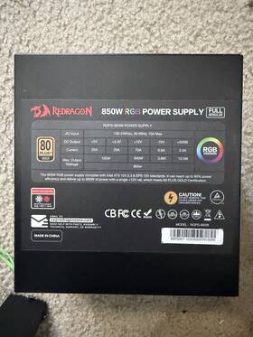 Redragon Rgps-850v 850w Rgb Full Modular Atx Power Supply 80 Plus Gold Rgps-850w
