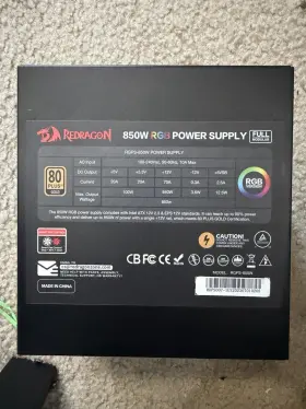 Rgps-850w Redragon Rgps-850v 850w Rgb Full Modular Atx Power Supply 80 Plus Gold